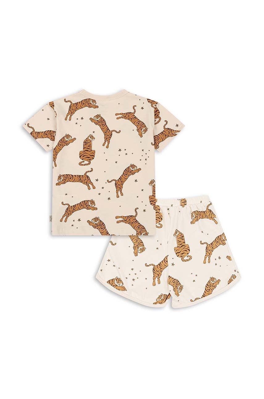 Детская пижама Konges Sløjd цвет бежевый узор