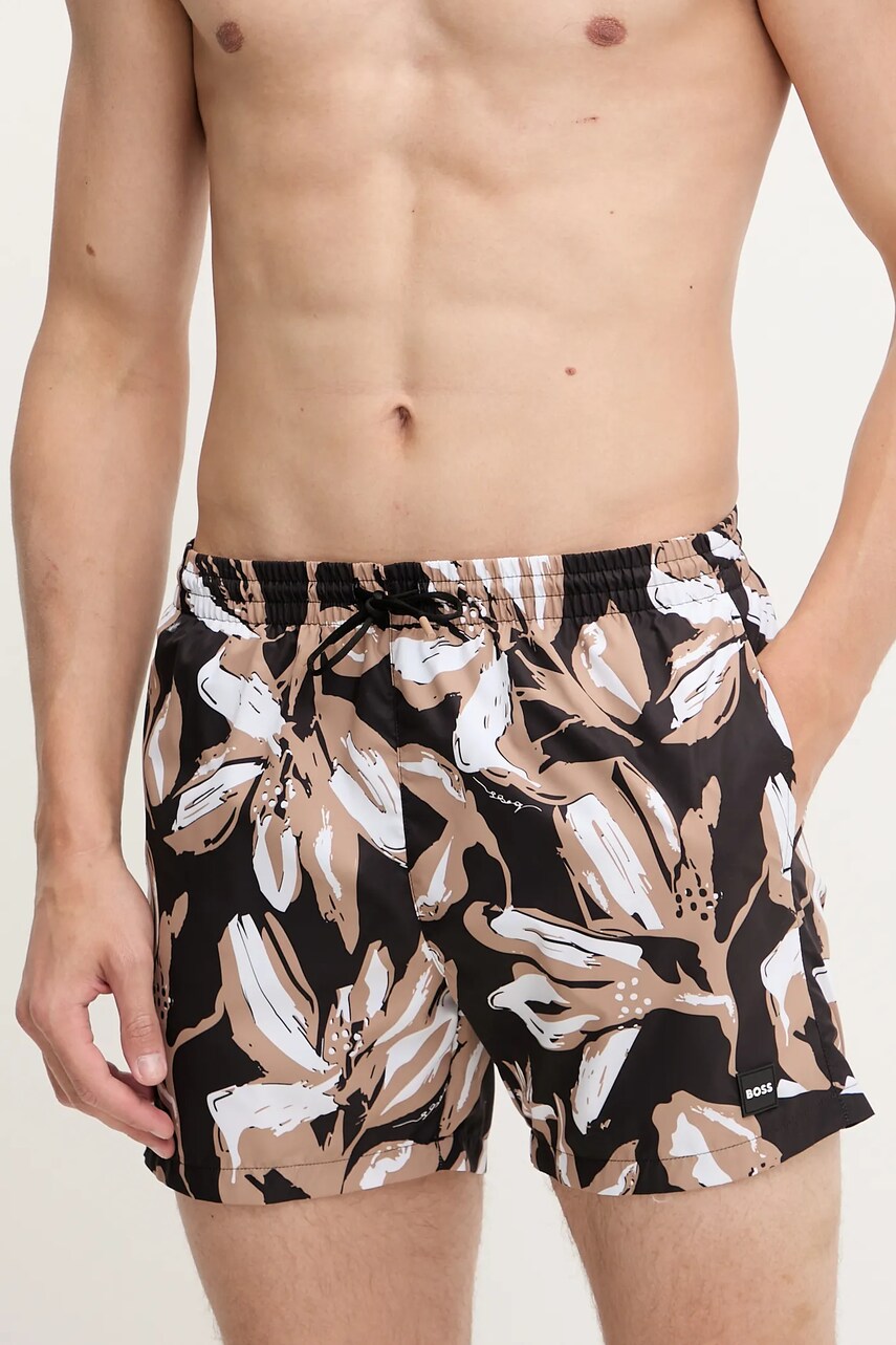 BOSS pantaloni scurti de baie culoarea portocaliu
