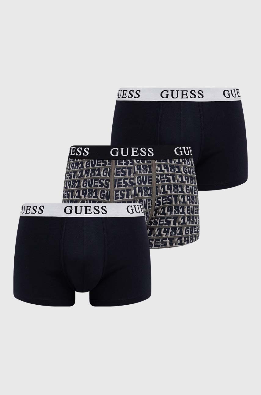 Boxerky Guess JOE 3-pack pánské, černá barva, U4RG15 K6YW0