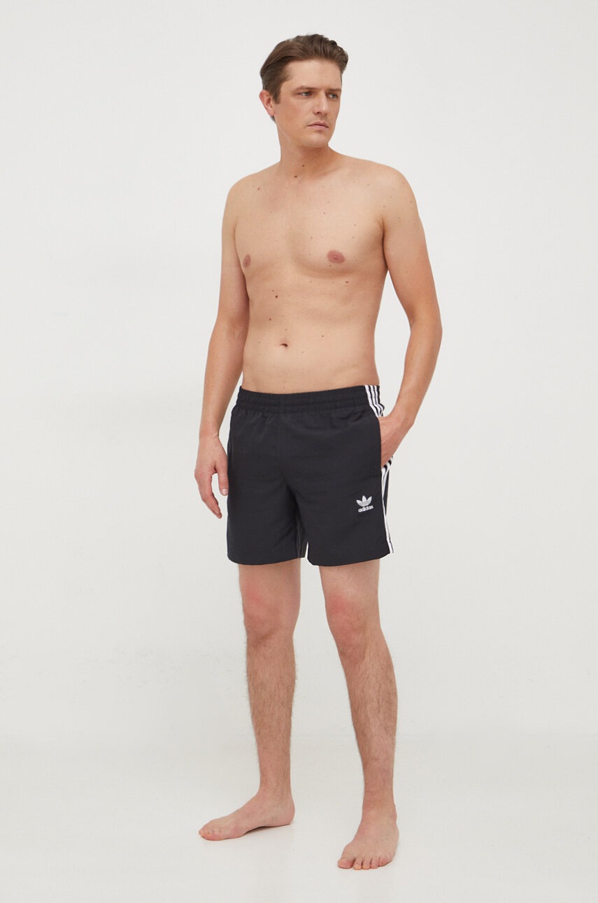 Μαγιό adidas Originals χρώμα: μαύρο HT4406