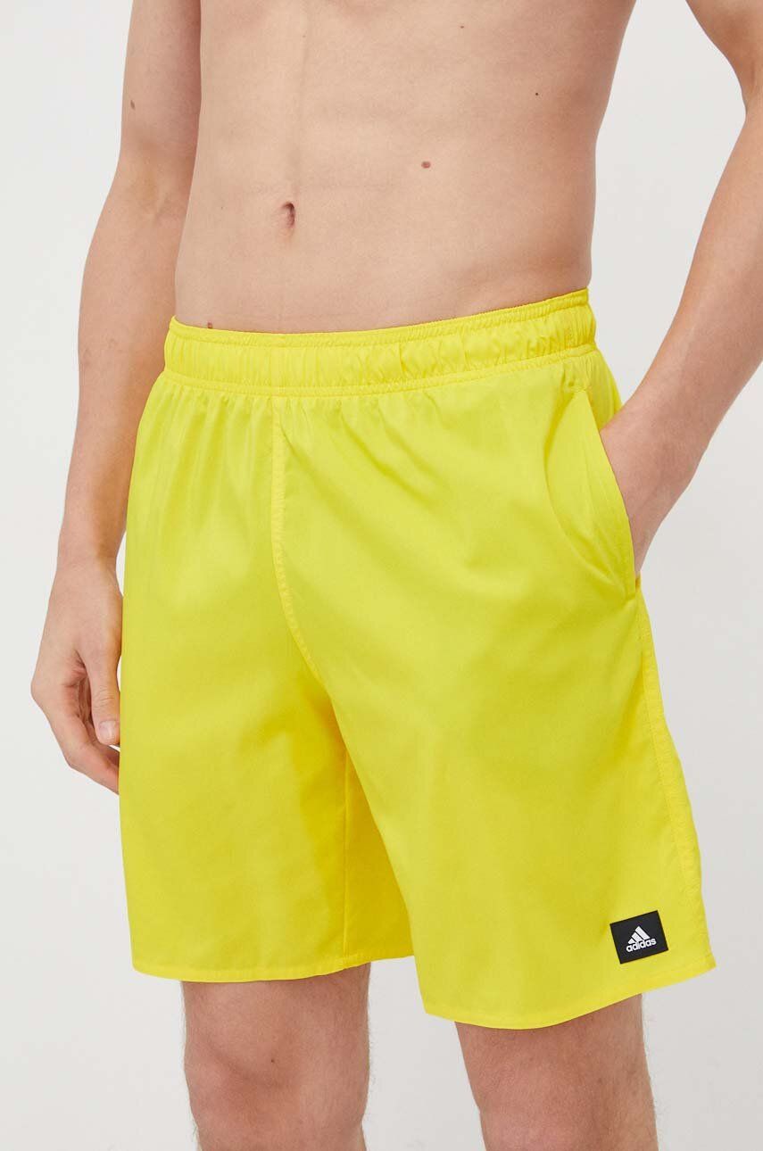 adidas Performance pantaloni scurti de baie Solid CLX culoarea galben