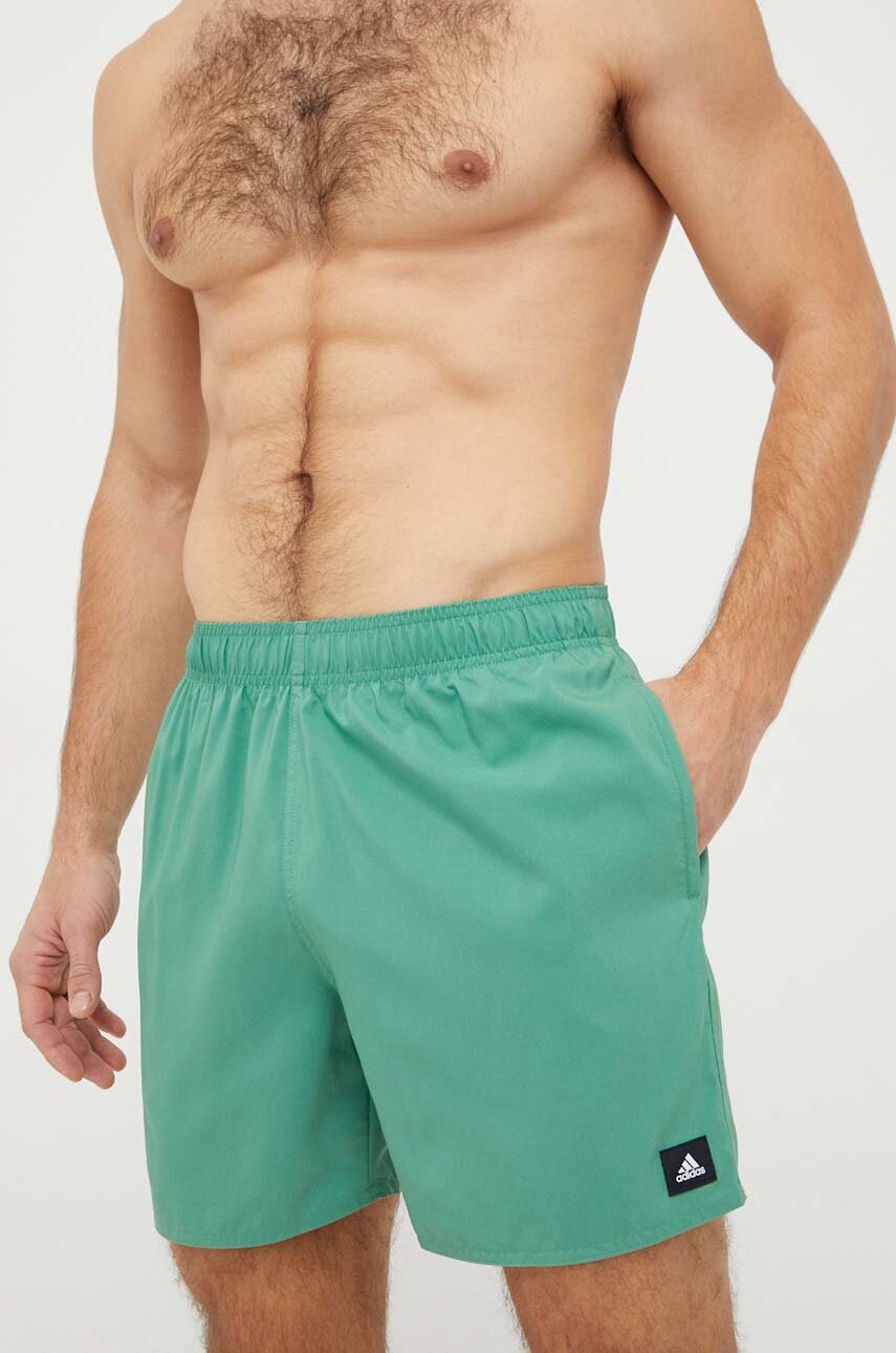 Σορτς κολύμβησης adidas Performance Solid CLX Solid CLX χρώμα: πράσινο IC0434 IR6222
