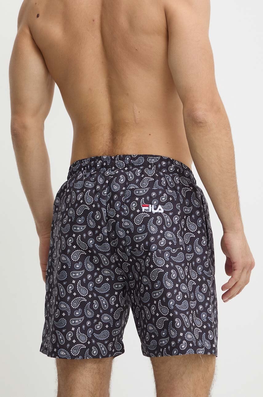 Μαγιό Fila Seoul χρώμα: μαύρο, FAM0692