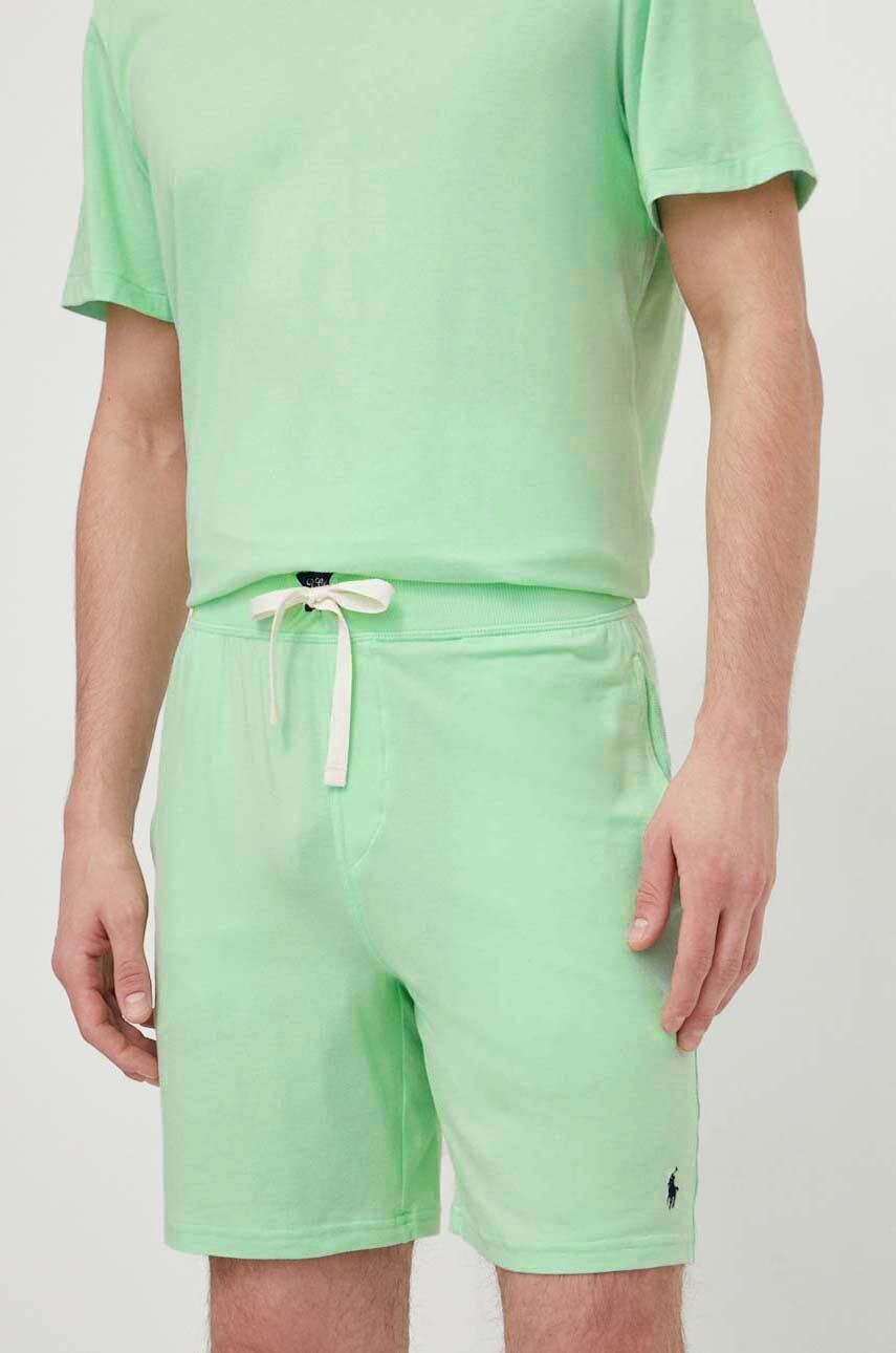 Levně Pyžamové šortky Polo Ralph Lauren pánské, zelená barva, 714931652