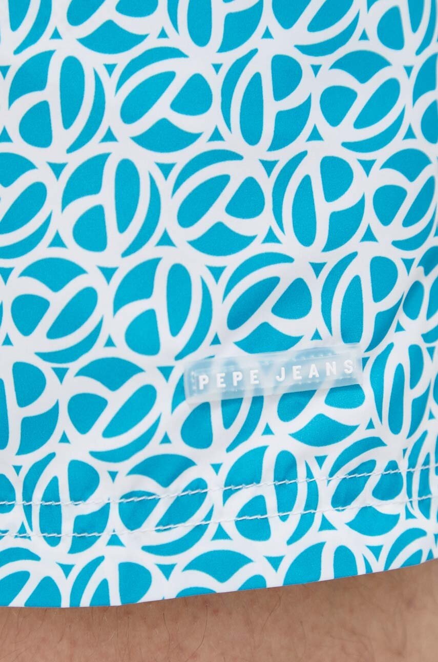 Μαγιό Pepe Jeans P PRINT SWIMSHORT χρώμα: τιρκουάζ PMB10394