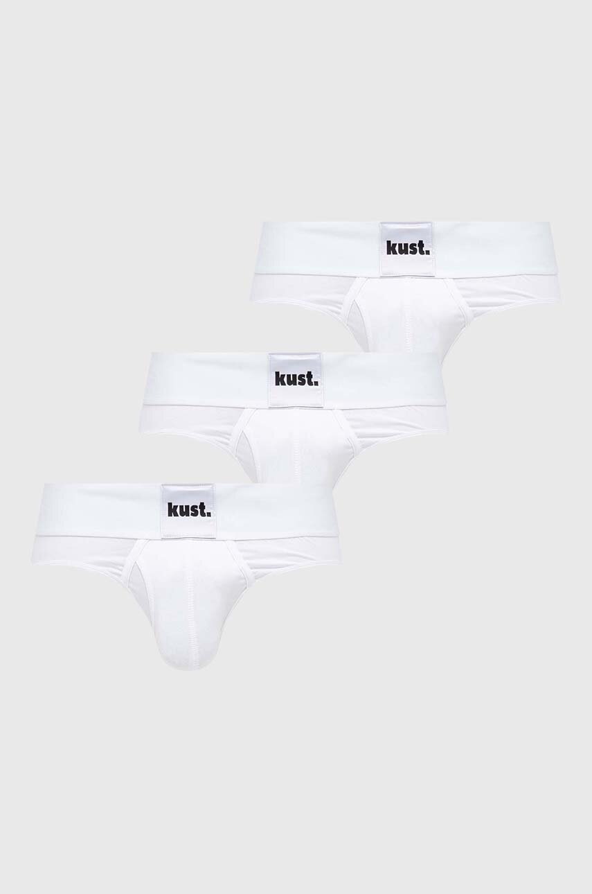 Kust. Slip Din Bumbac 3-pack Culoarea Alb