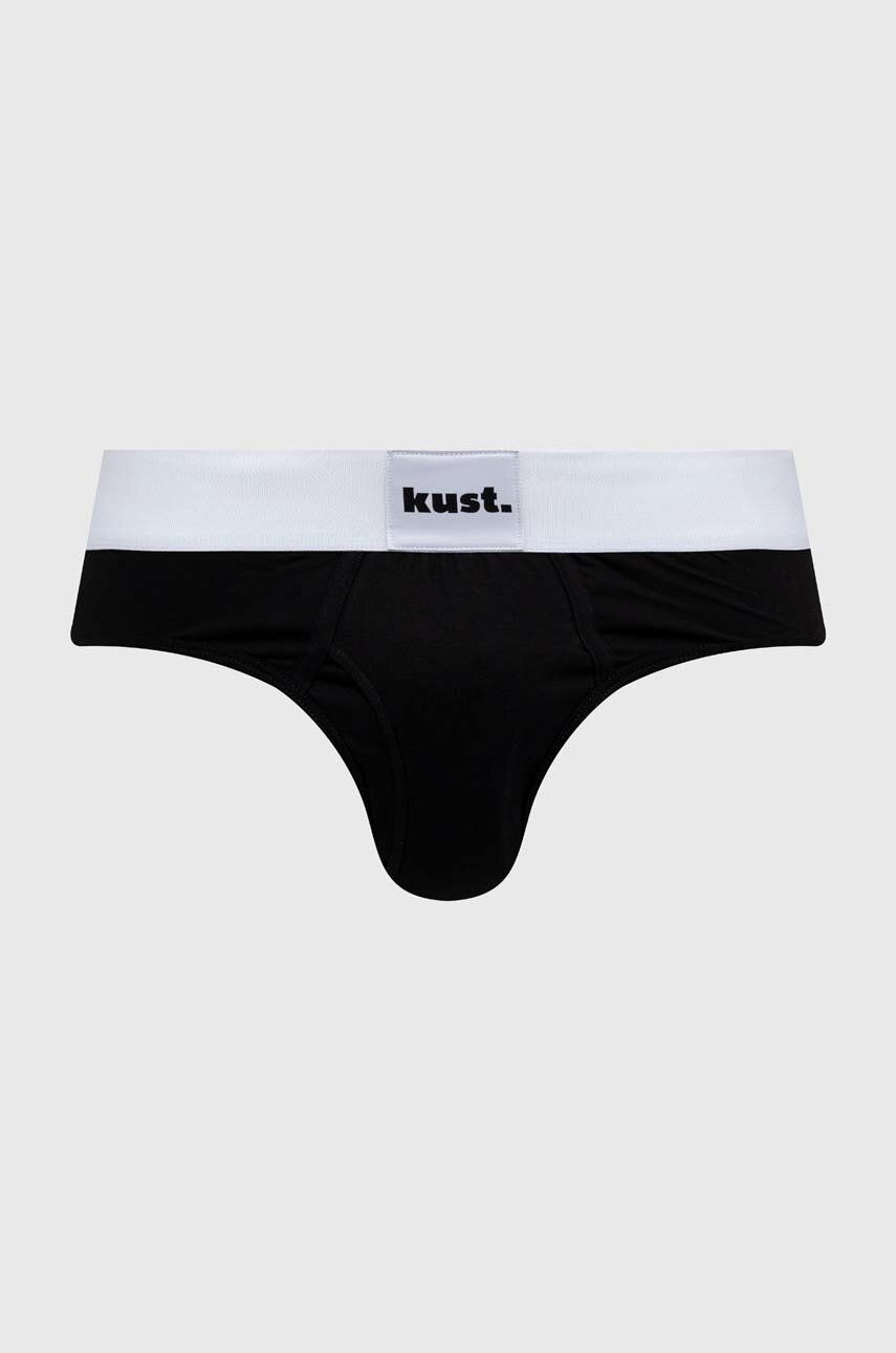 kust. slip din bumbac culoarea negru