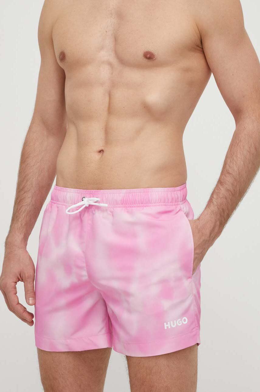 HUGO pantaloni scurti de baie culoarea roz