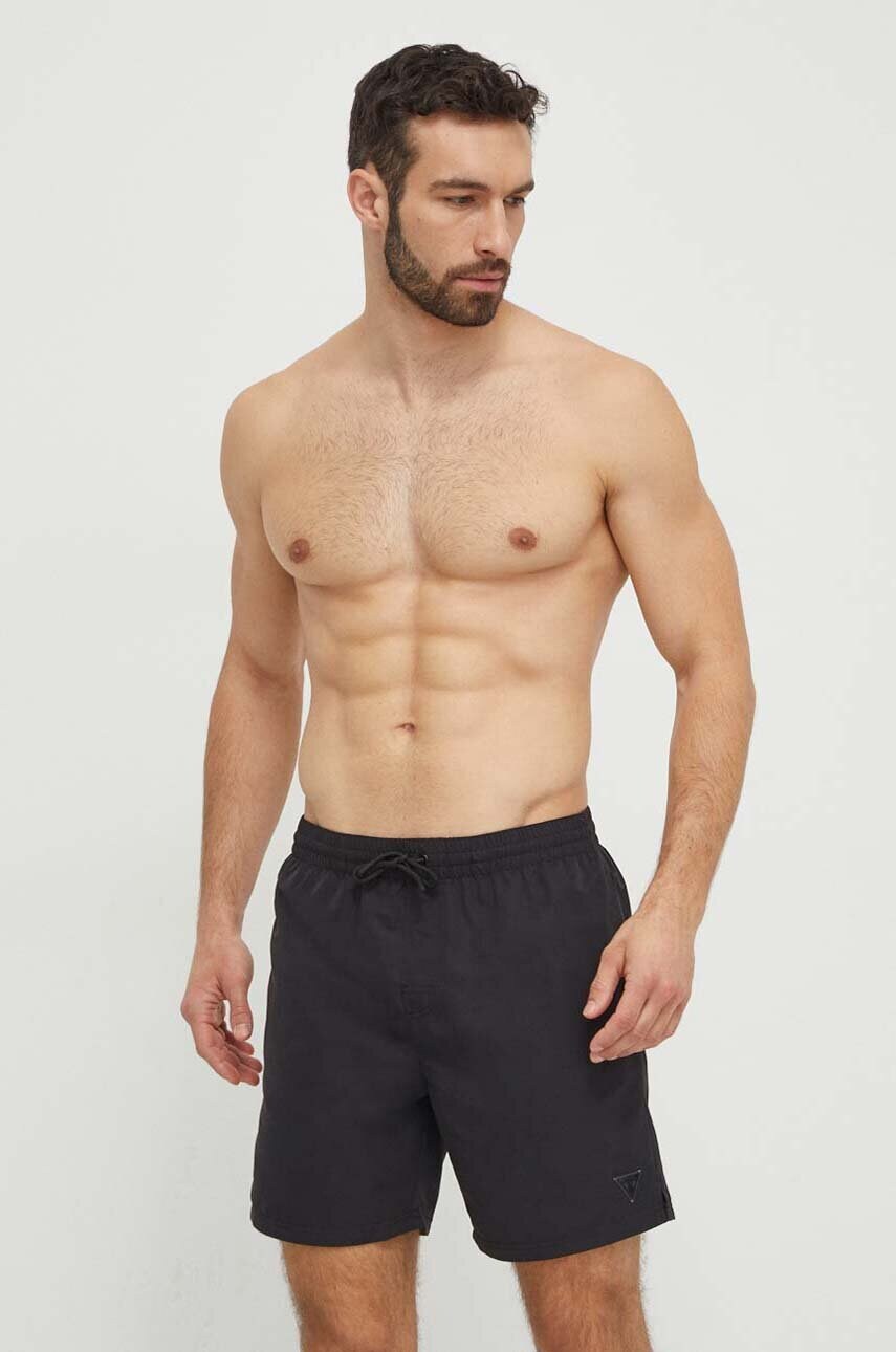 Levně Plavkové šortky Guess černá barva, F4GT01 WG282