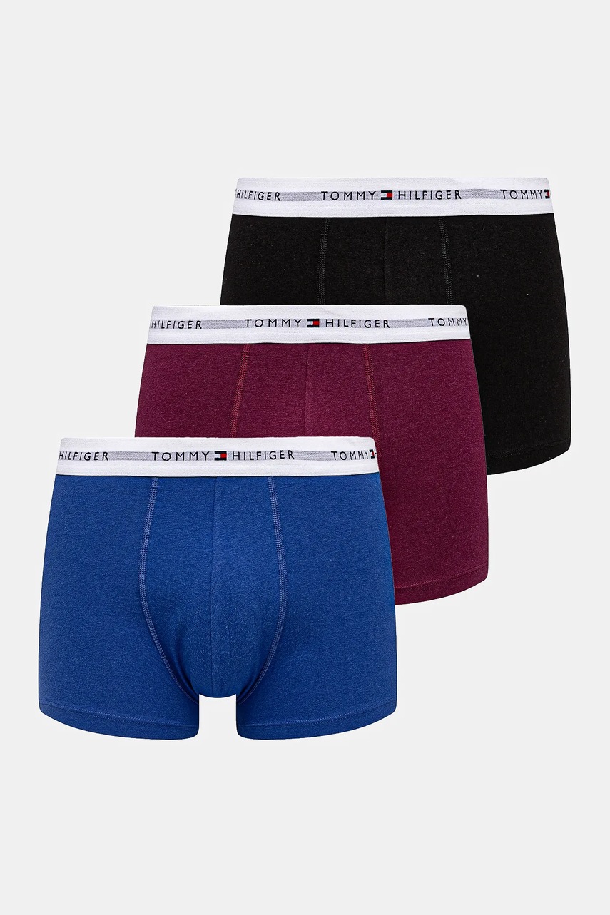 Levně Boxerky Tommy Hilfiger 3-pack pánské, bílá barva, UM0UM02761
