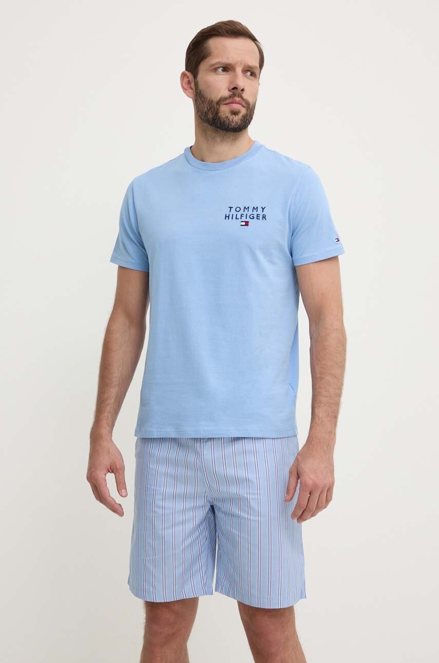 

Пижама Tommy Hilfiger мъжка в синьо с десен UM0UM03171, Син