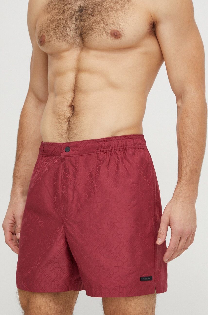 

Плувни шорти Calvin Klein в бордо KM0KM00943