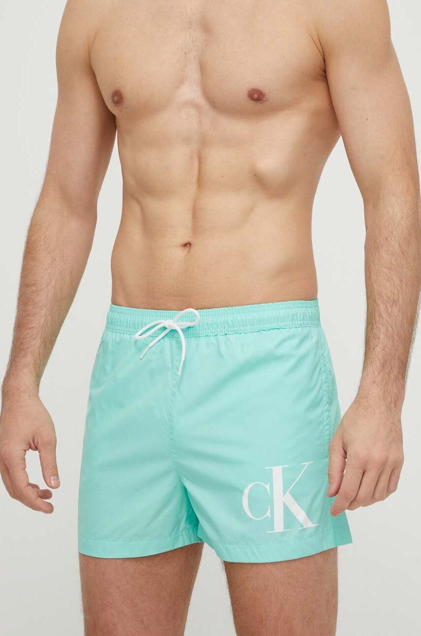

Плувни шорти Calvin Klein в зелено KM0KM00967, Зелен
