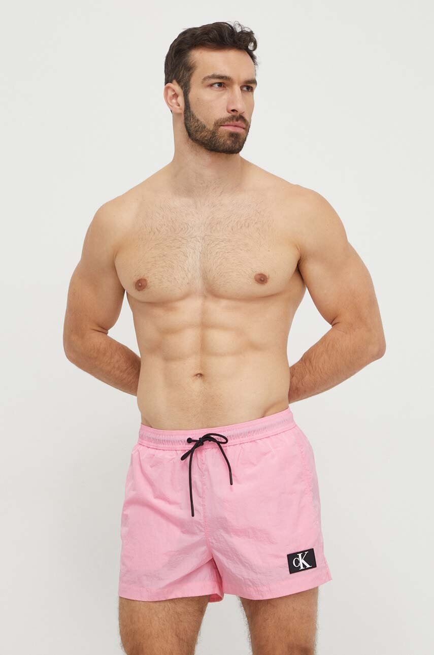 

Плувни шорти Calvin Klein в розово KM0KM00979, Розов