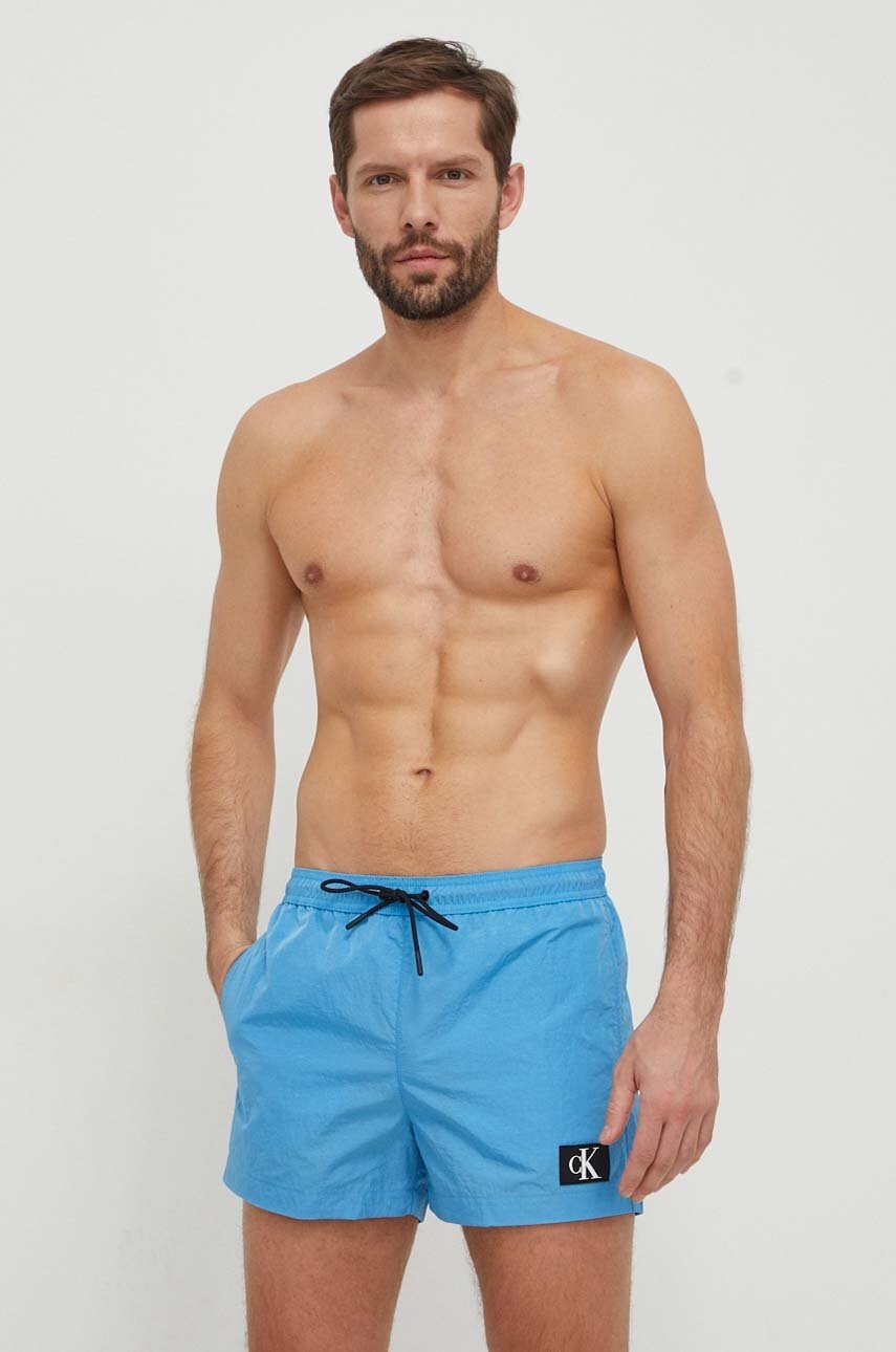 

Плувни шорти Calvin Klein в тюркоазено KM0KM00979, Син