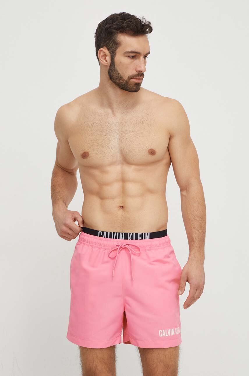 

Плувни шорти Calvin Klein в розово KM0KM00992, Розов
