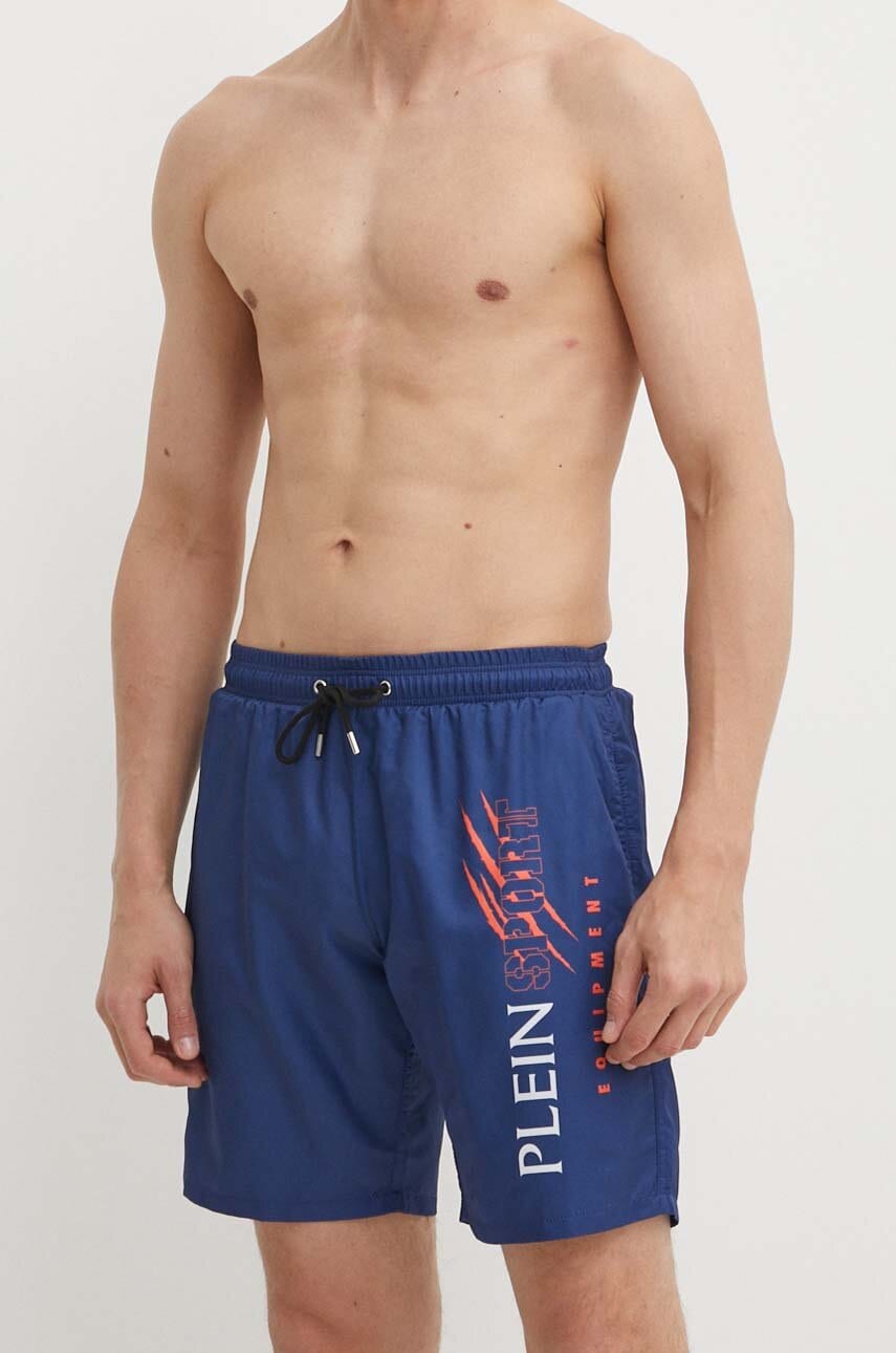 PLEIN SPORT pantaloni scurti de baie culoarea albastru marin PLEIN SPORT pantaloni scurti de baie culoarea albastru marin
