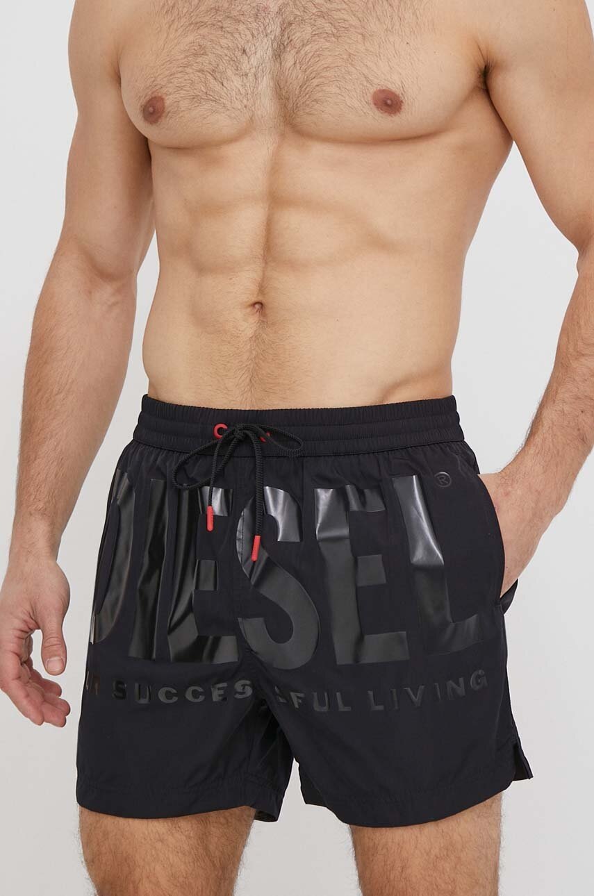 Diesel pantaloni scurti de baie culoarea negru