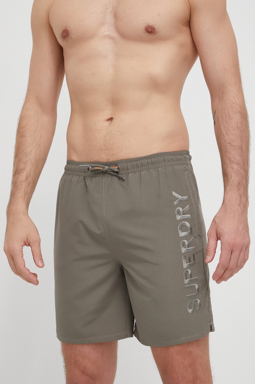 Superdry pantaloni scurti de baie culoarea verde Superdry pantaloni scurti de baie culoarea verde