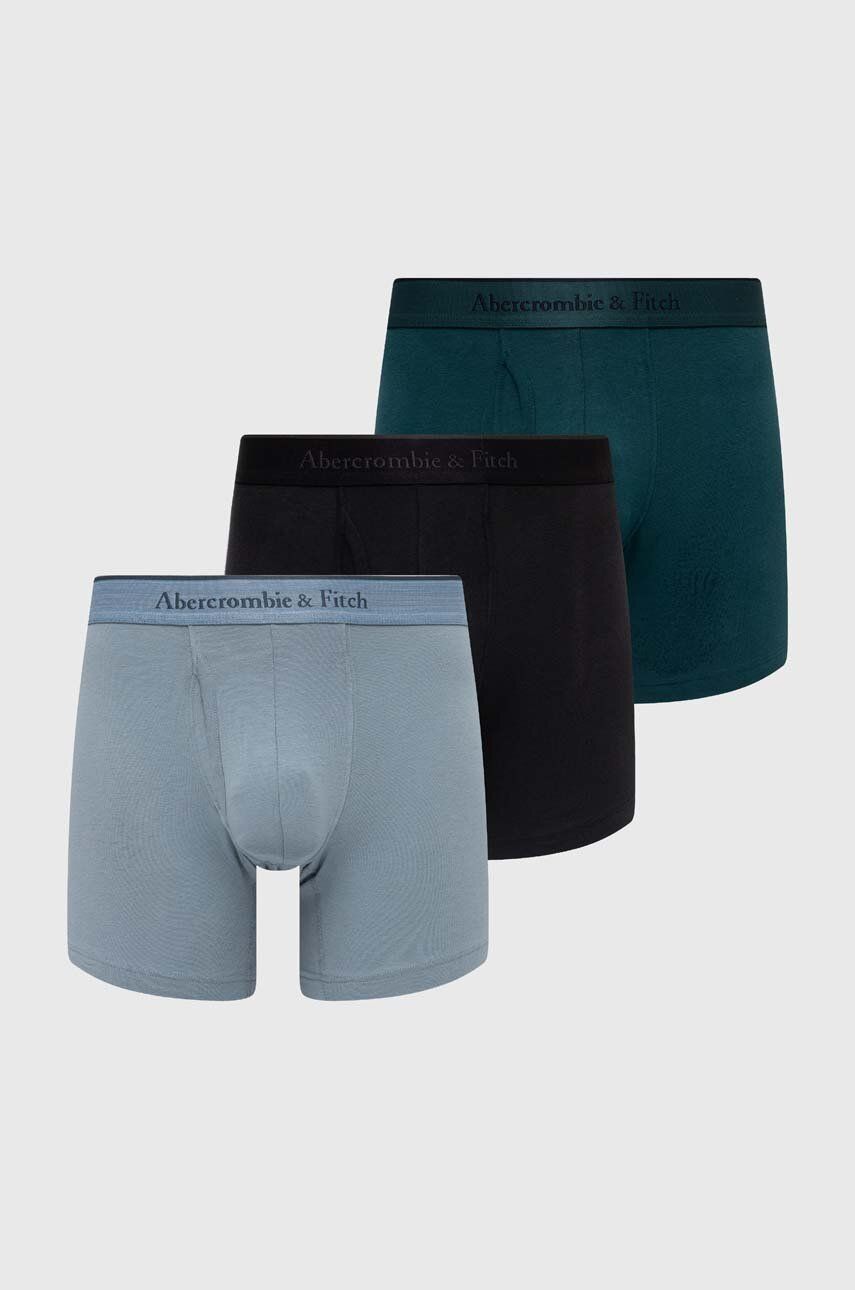 Abercrombie & Fitch boxeri 3-pack barbati, culoarea verde
