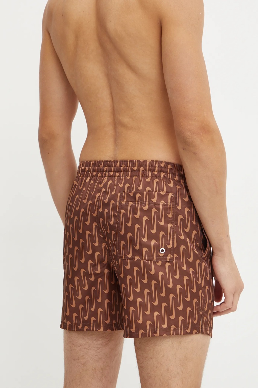 Nike fürdőnadrág Swoosh Link barna termék 2. képe