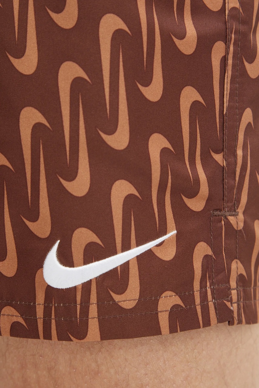 Μαγιό Nike Swoosh Link χρώμα: καφέ φωτογραφία