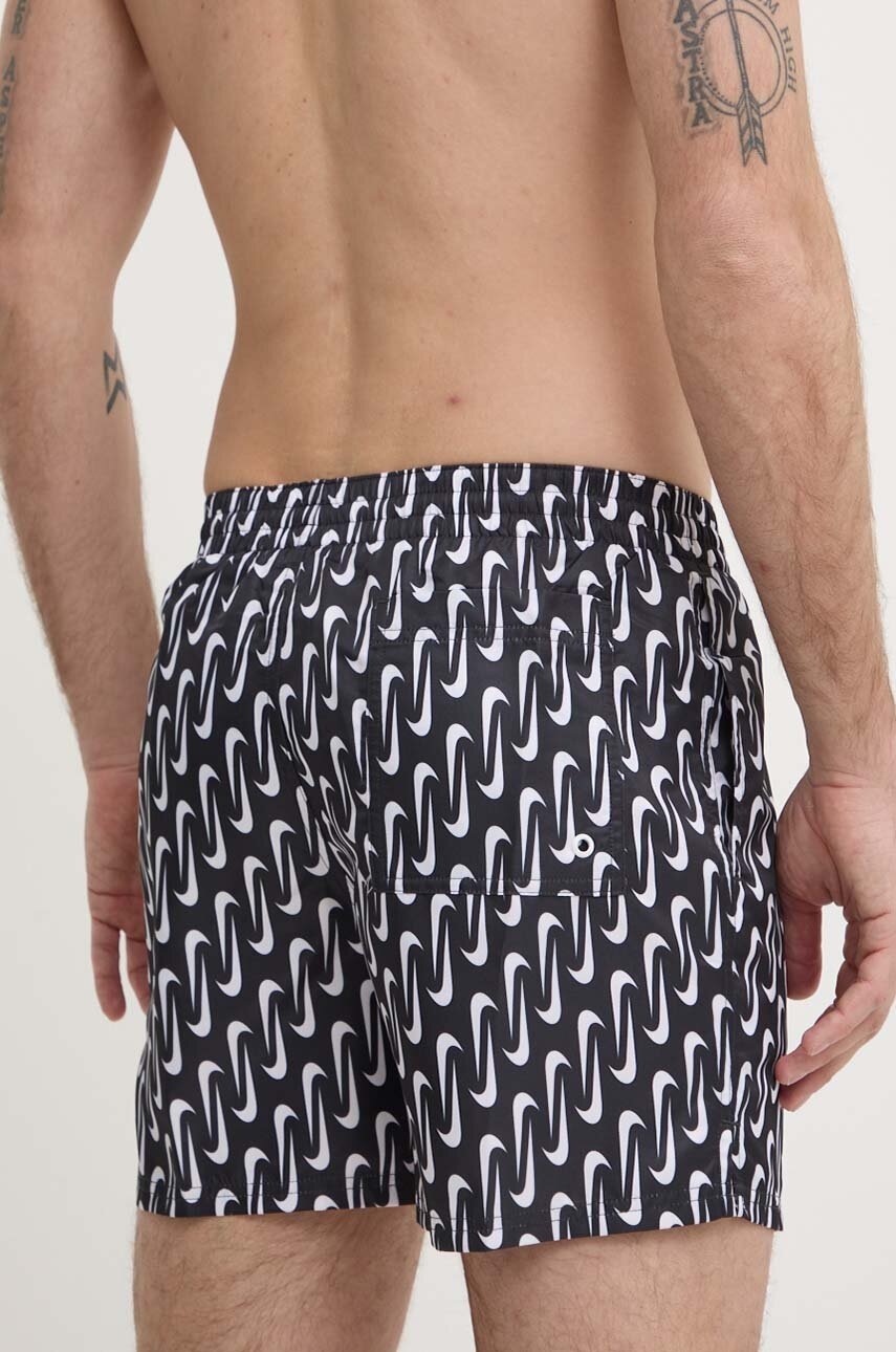 Μαγιό Nike Swoosh Link χρώμα: μαύρο