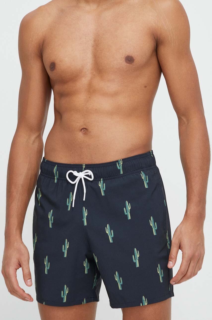 Σορτς κολύμβησης Hollister Co. χρώμα: μαύρο