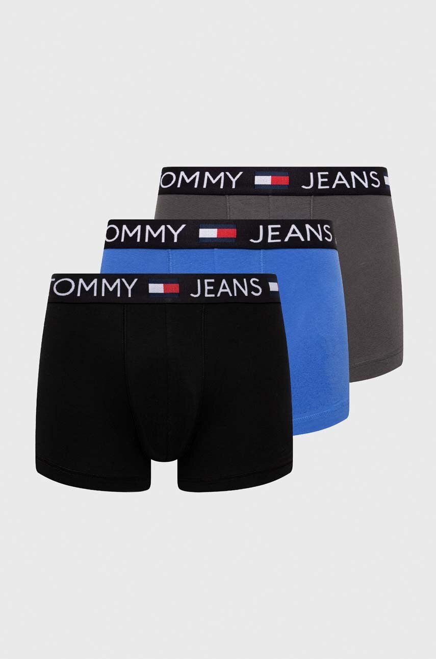Tommy Jeans boxeri 3-pack bărbați, culoarea negru UM0UM03159