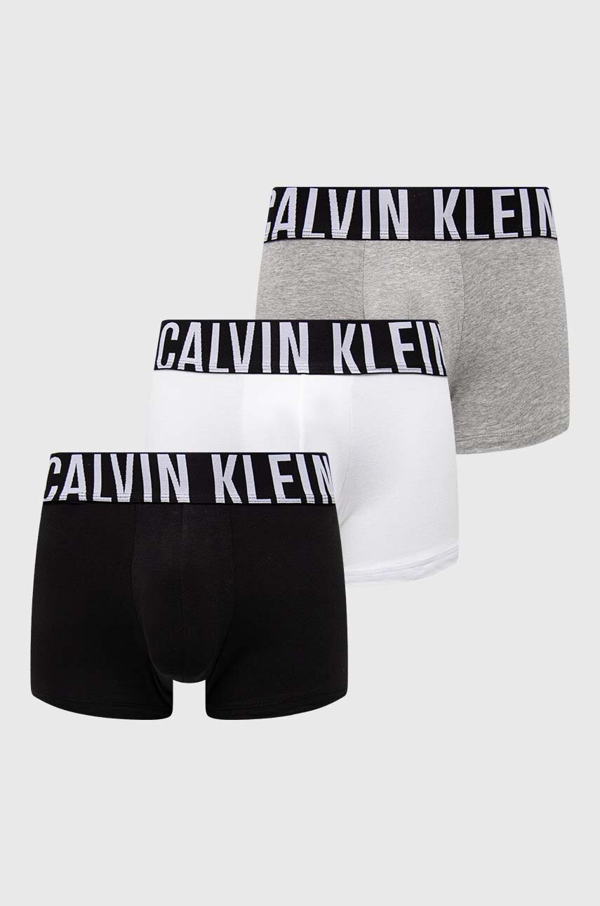 Levně Boxerky Calvin Klein Underwear 3-pack pánské, bílá barva, 000NB3608A