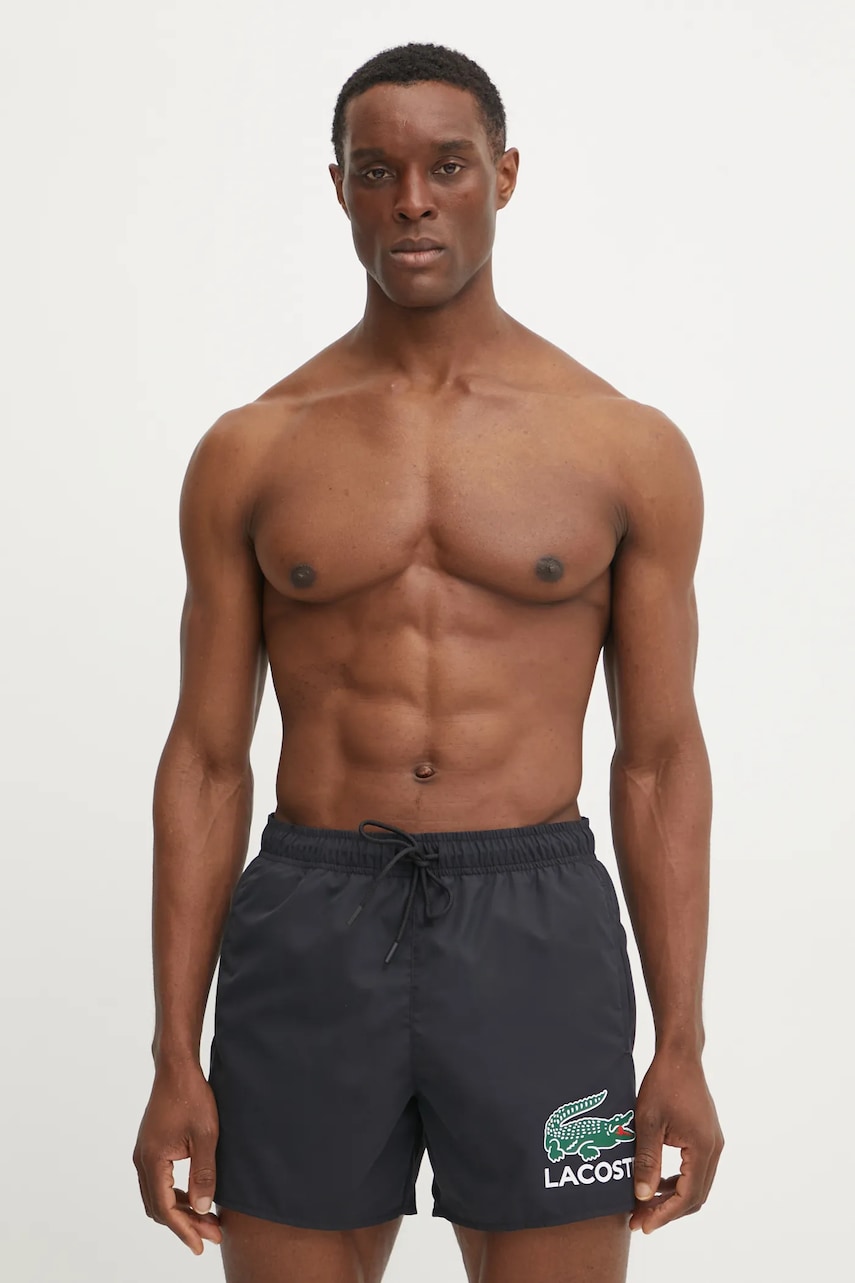 Lacoste pantaloni scurti de baie culoarea negru Lacoste pantaloni scurti de baie culoarea negru