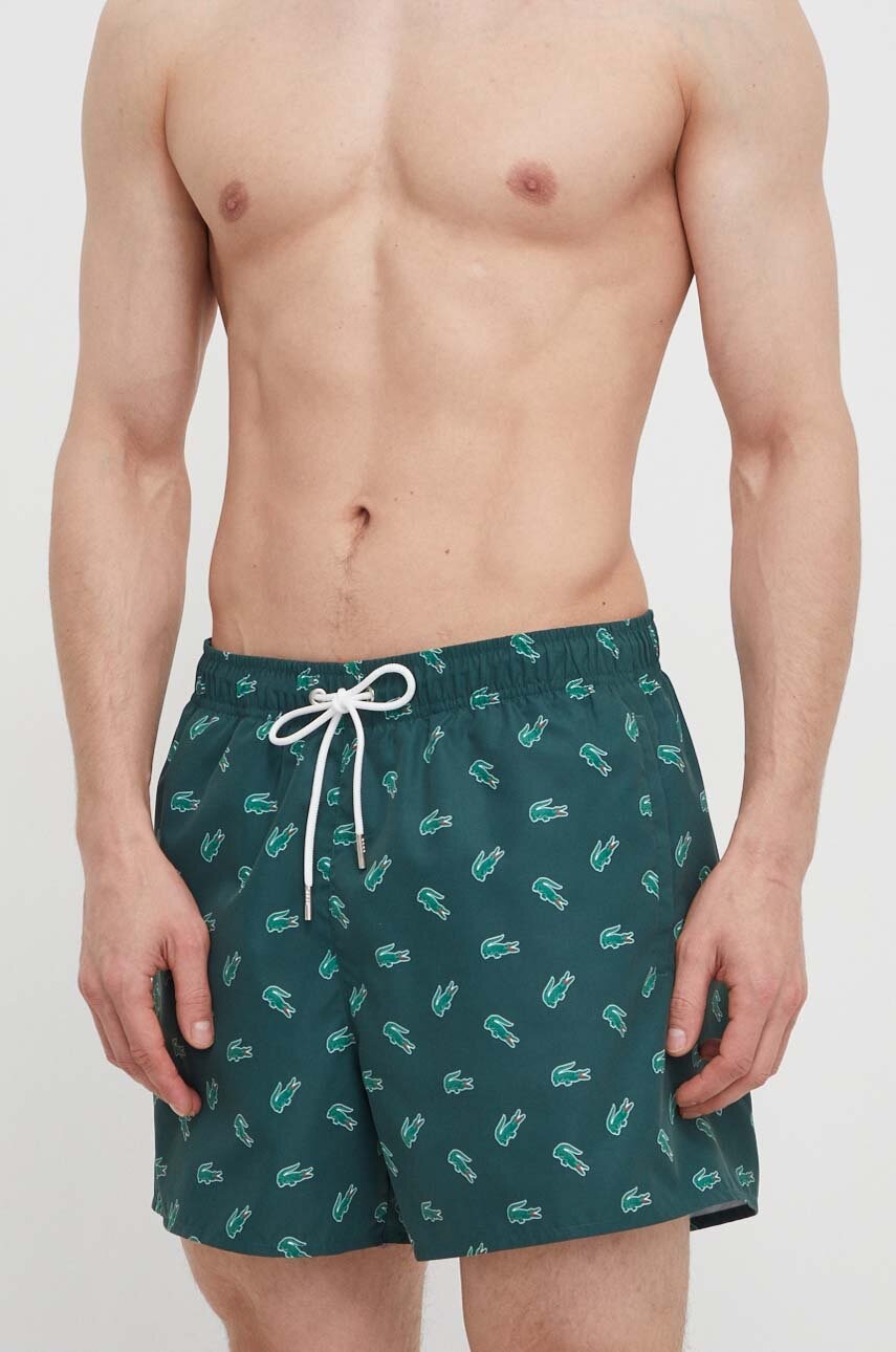 Lacoste pantaloni scurti de baie culoarea verde