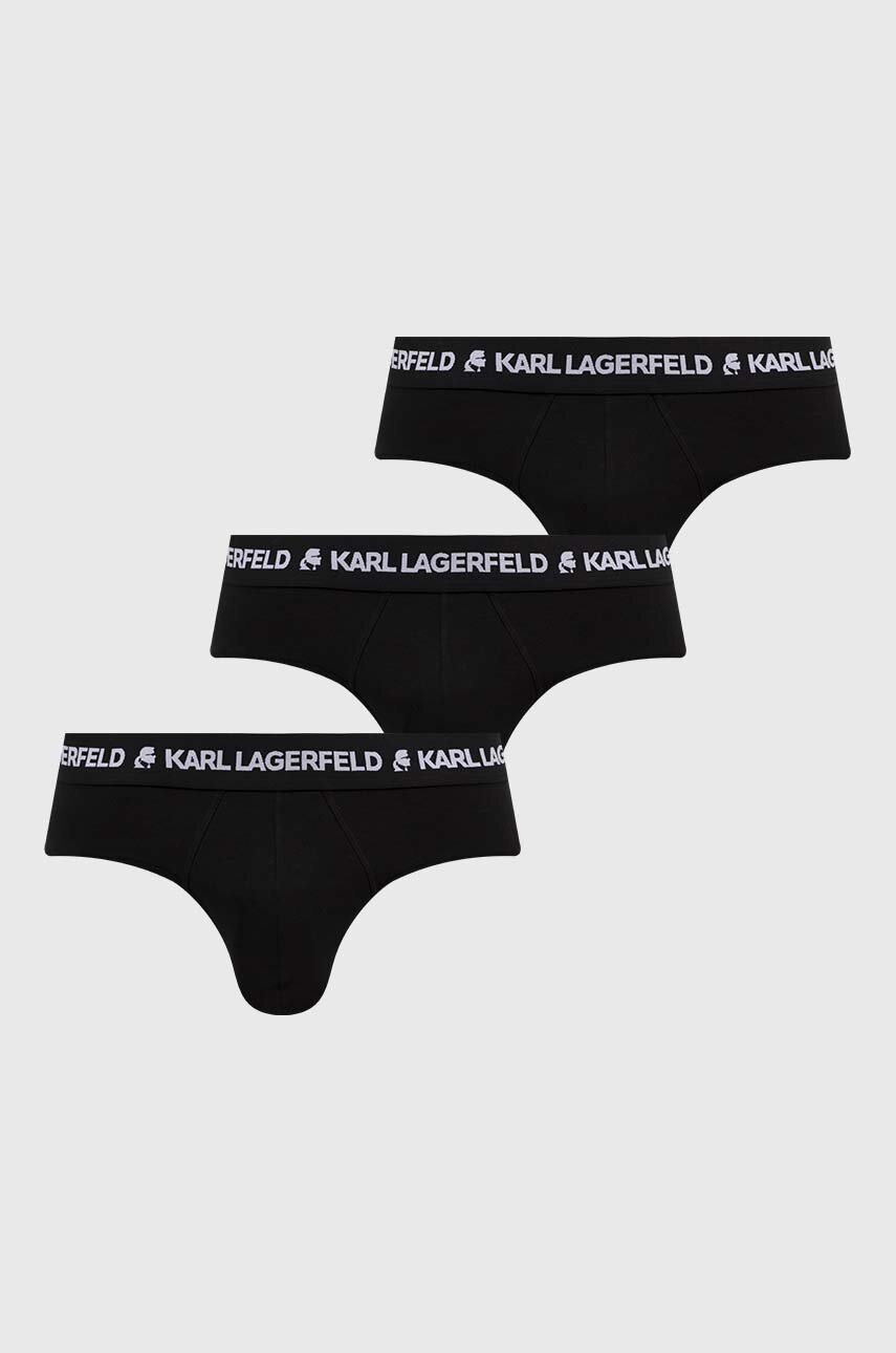 Karl Lagerfeld slip 3-pack barbati, culoarea negru