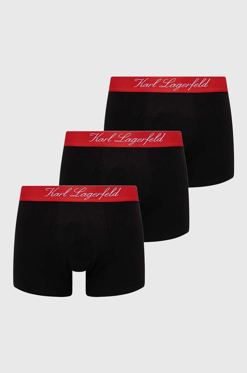 Karl Lagerfeld boxeri 3-pack barbati, culoarea negru