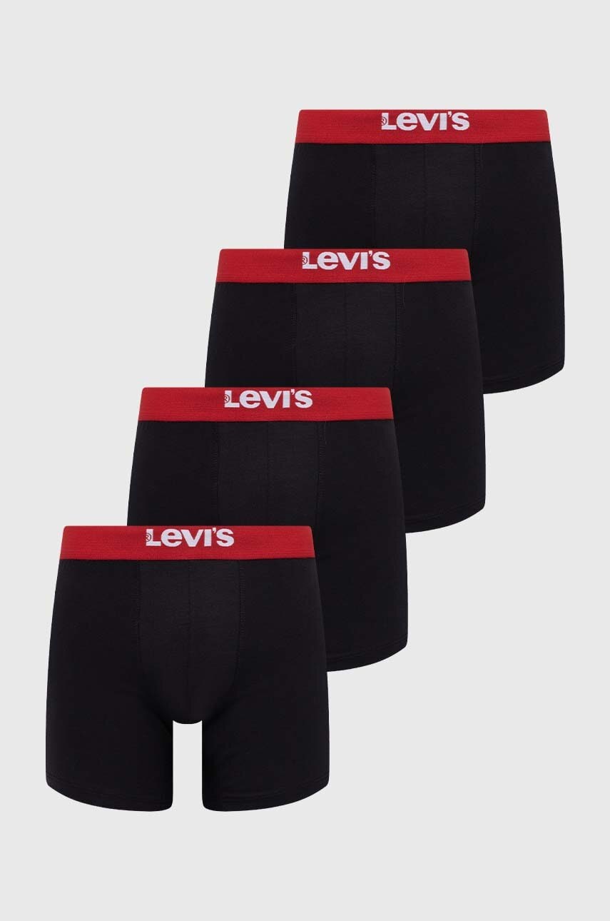Levi's boxeri 4-pack barbati, culoarea negru