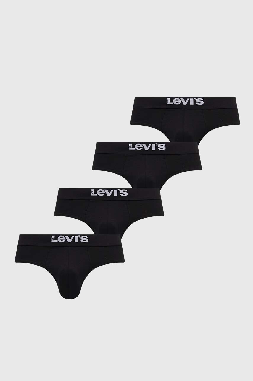 Levi\'s slip 4-pack barbati, culoarea negru - 0 | YEO