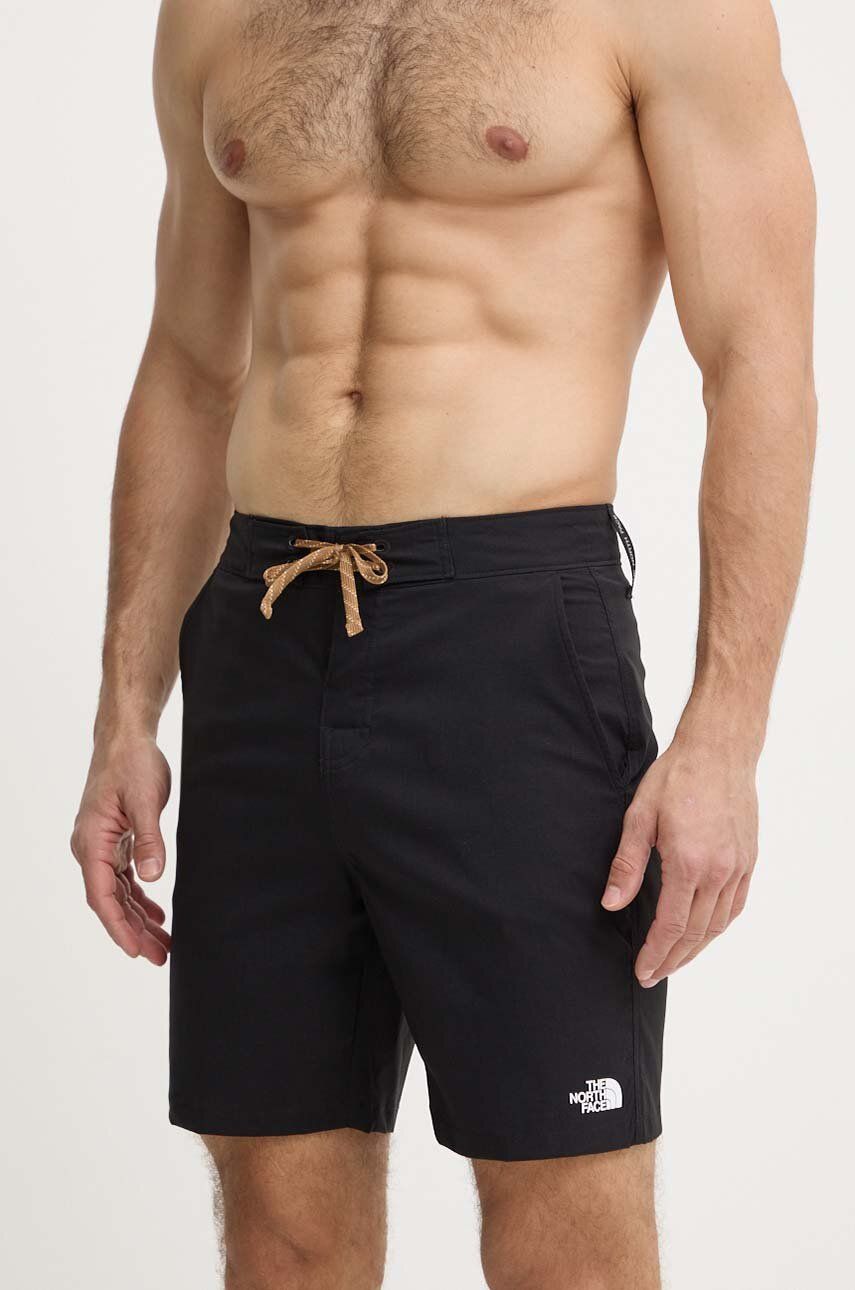 The North Face pantaloni scurti de baie culoarea negru, NF0A81X1JK31