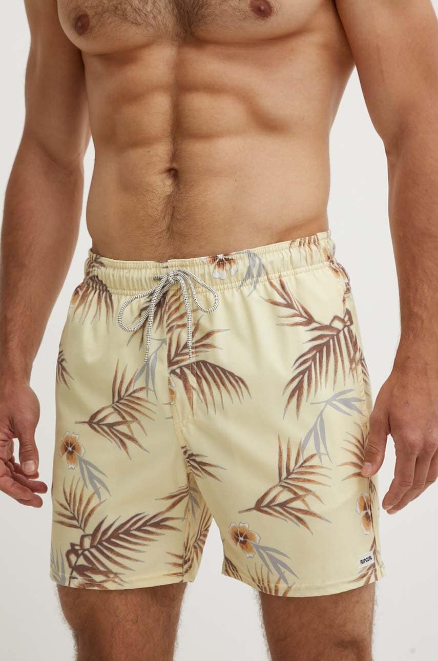 Levně Plavkové šortky Rip Curl žlutá barva