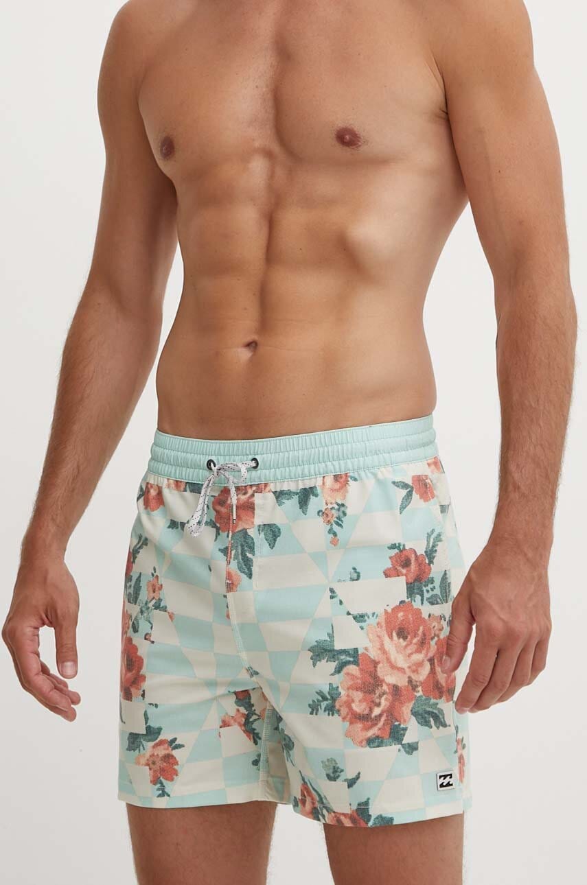 Billabong pantaloni scurti de baie GOOD TIMES culoarea turcoaz, ABYJV00135