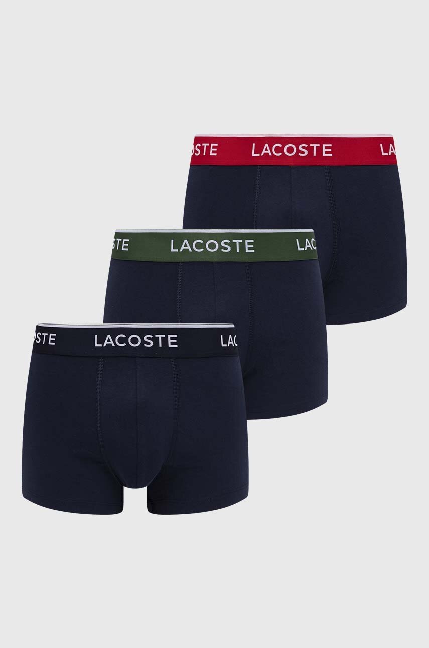 Lacoste boxeri 3-pack barbati, culoarea albastru marin, 5H3401T