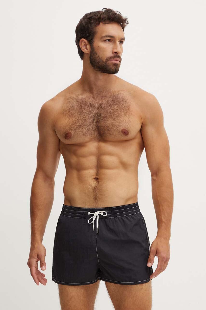 CDLP pantaloni scurti de baie culoarea negru, MSW003062301