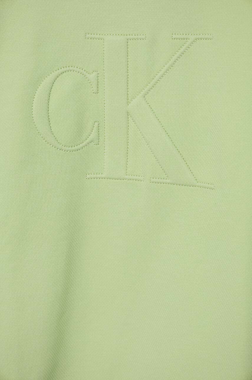 Дитяча кофта Calvin Klein Jeans колір зелений з аплікацією