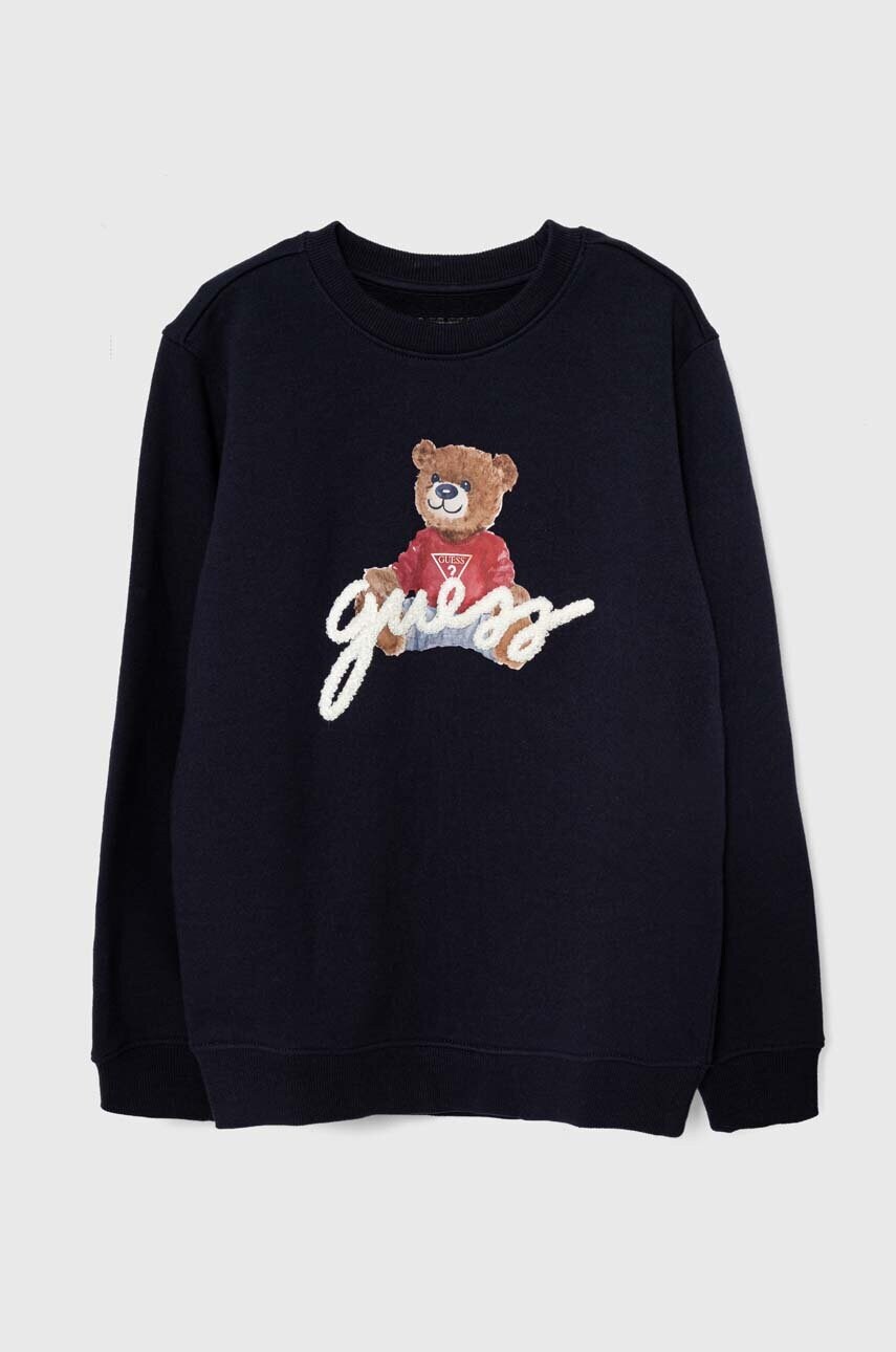 

Дитяча кофта Guess колір синій з принтом