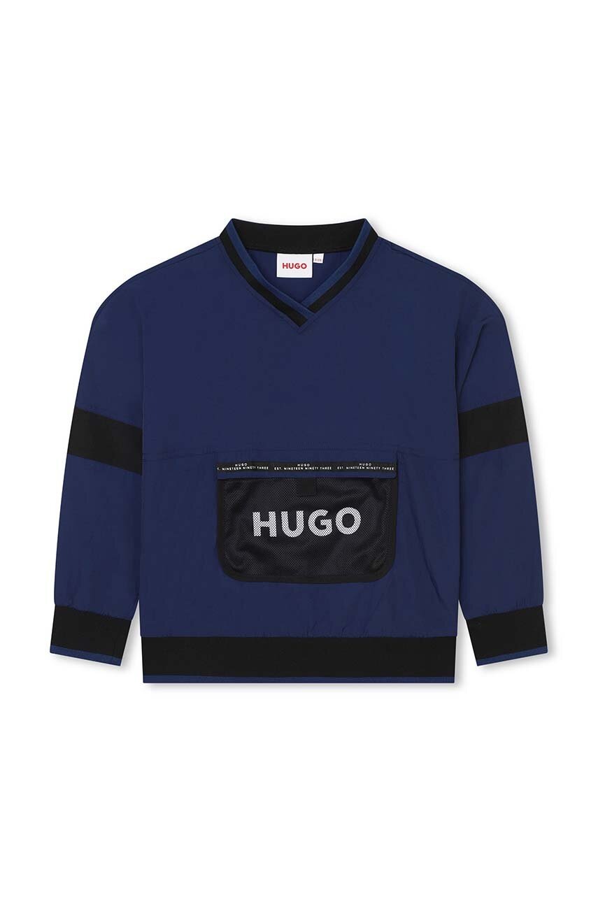 Детская кофта HUGO цвет синий с капюшоном с принтом в Ужгороде Детская кофта HUGO цвет синий с капюшоном с принтом в Ужгороде