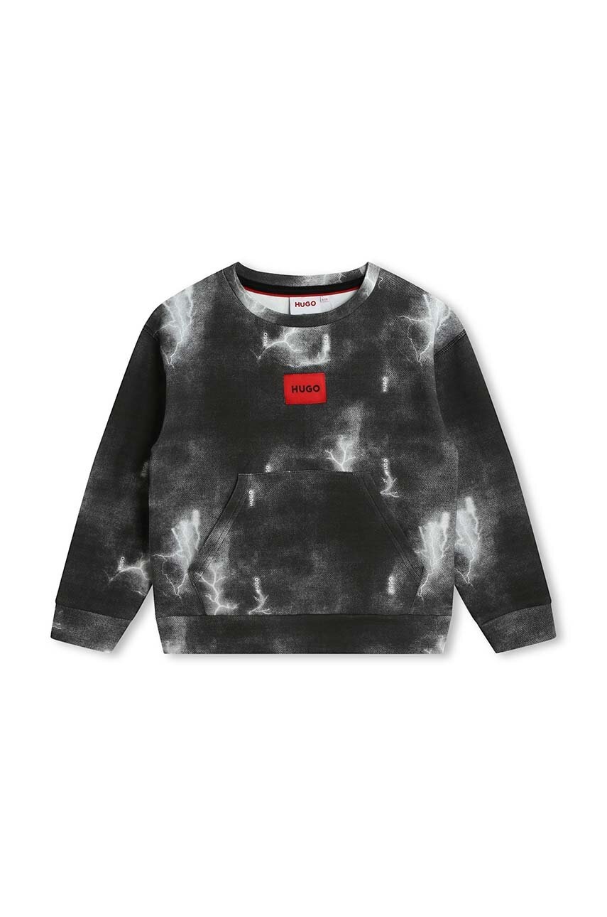 Детская кофта HUGO цвет серый узор