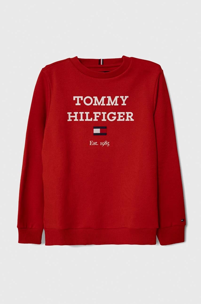 Детская кофта Tommy Hilfiger цвет красный с принтом Детская кофта Tommy Hilfiger цвет красный с принтом
