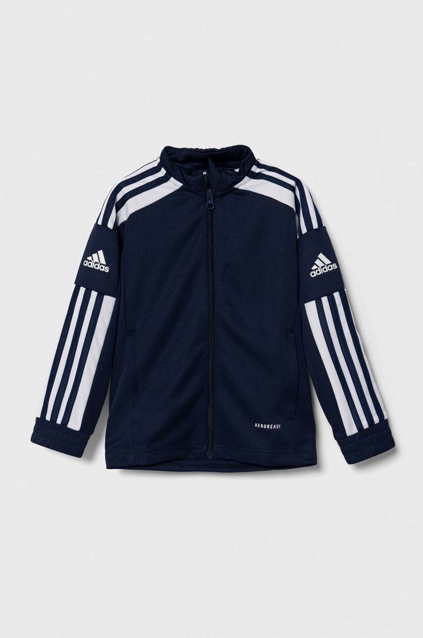 Levně Dětská mikina adidas Performance SQ21 TR JKT Y tmavomodrá barva, vzorovaná