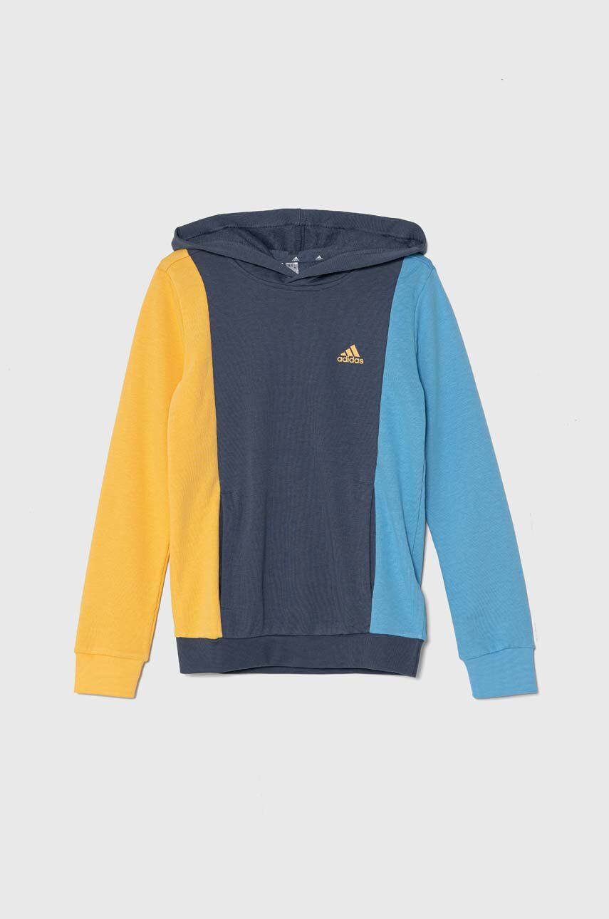 E-shop Dětská mikina adidas s kapucí, vzorovaná