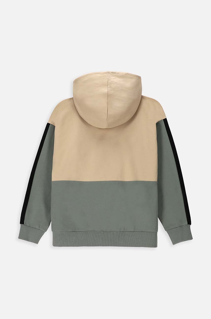 Детская хлопковая кофта Coccodrillo цвет бежевый однотонная