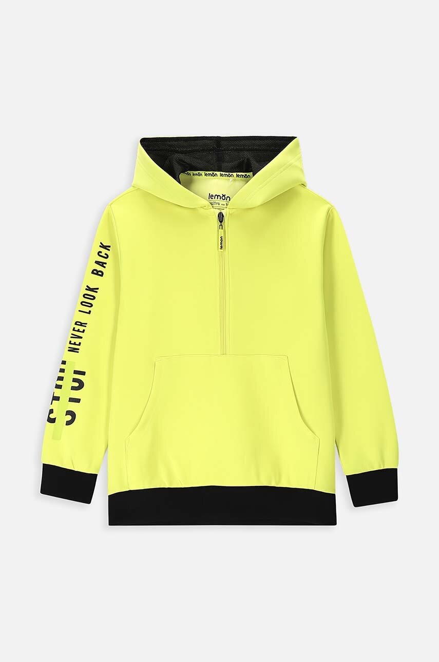 Детская кофта Lemon Explore цвет зелёный с капюшоном с принтом Детская кофта Lemon Explore цвет зелёный с капюшоном с принтом
